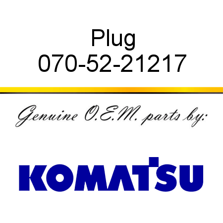Plug 070-52-21217