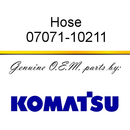 Hose 07071-10211
