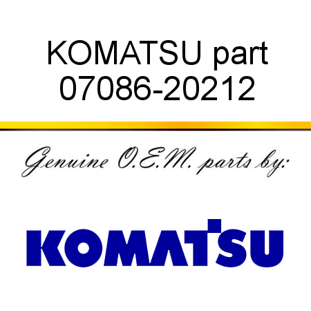 KOMATSU part 07086-20212