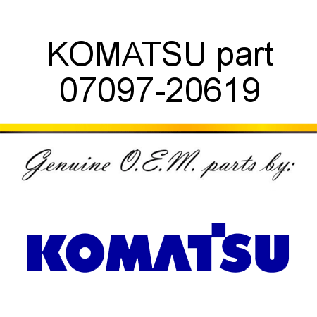KOMATSU part 07097-20619
