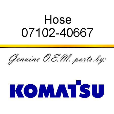 Hose 07102-40667
