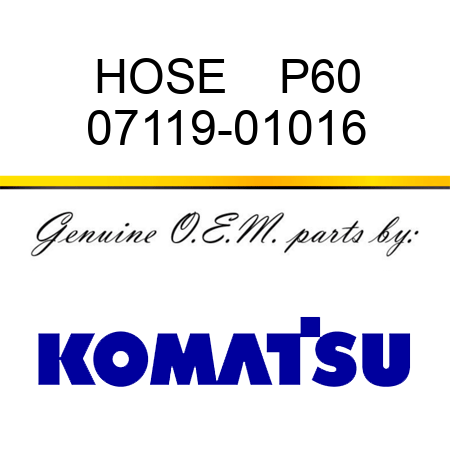 HOSE    P60 07119-01016