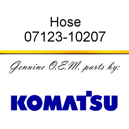 Hose 07123-10207