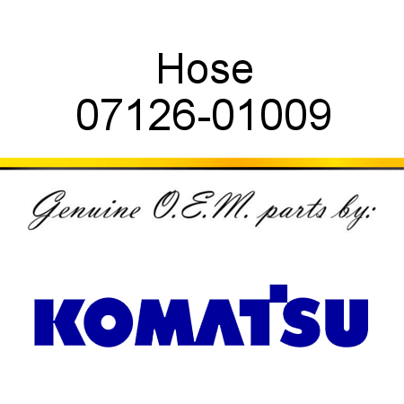 Hose 07126-01009