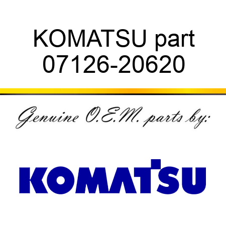 KOMATSU part 07126-20620