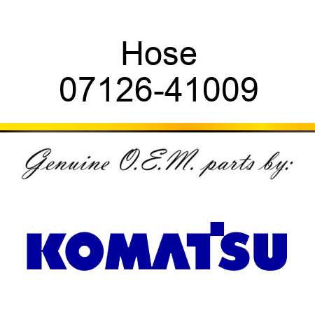 Hose 07126-41009