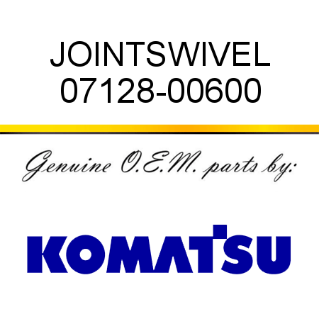 JOINT,SWIVEL 07128-00600