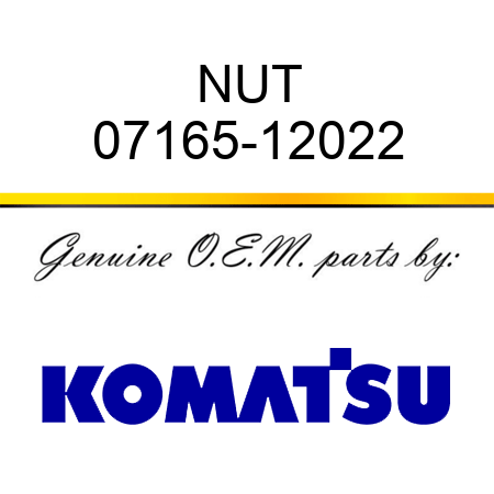 NUT 07165-12022