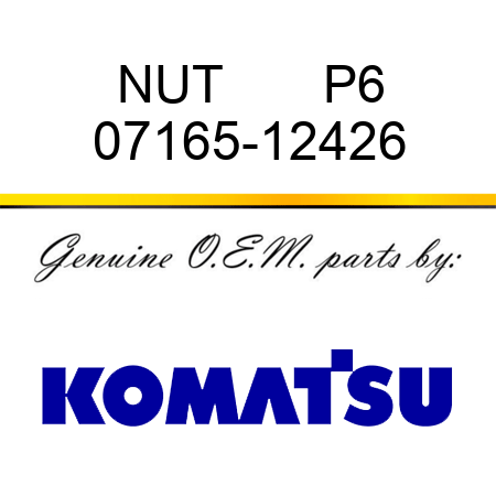 NUT       P6 07165-12426