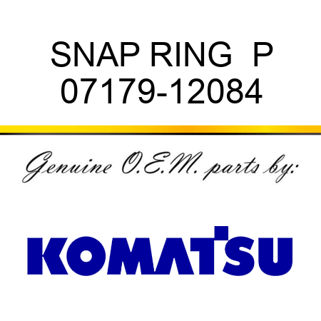 SNAP RING  P 07179-12084