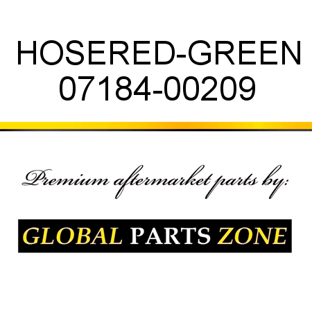 HOSE,RED-GREEN 07184-00209