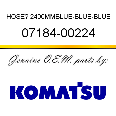 HOSE? 2400MM,BLUE-BLUE-BLUE 07184-00224