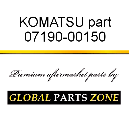 KOMATSU part 07190-00150