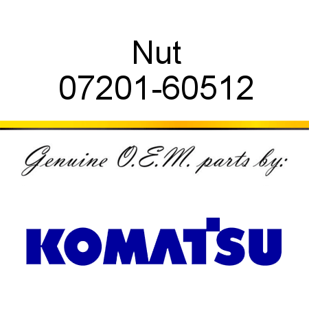 Nut 07201-60512