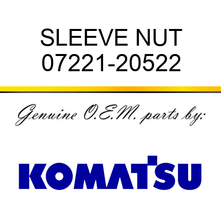 SLEEVE NUT 07221-20522