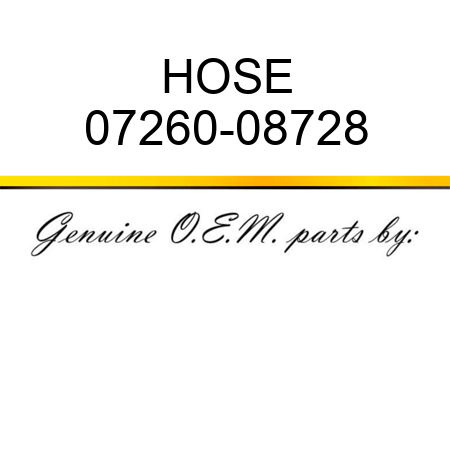 HOSE 07260-08728