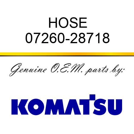 HOSE 07260-28718