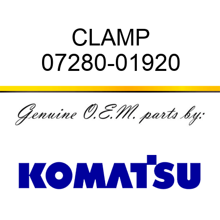 CLAMP 07280-01920