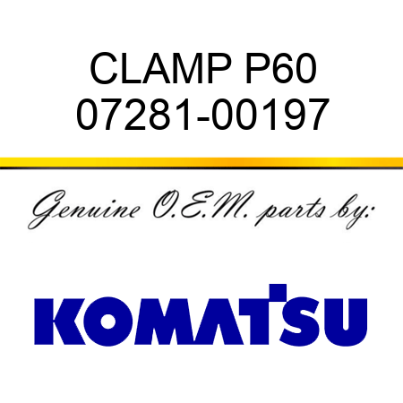 CLAMP P60 07281-00197