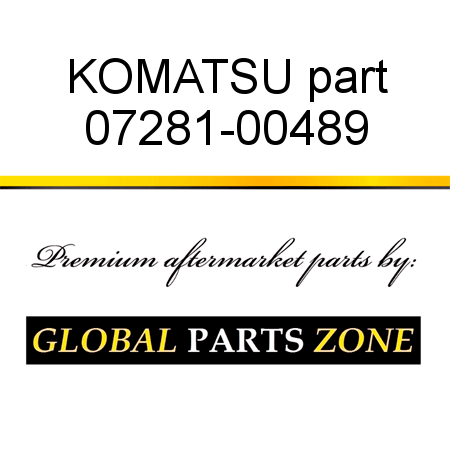 KOMATSU part 07281-00489