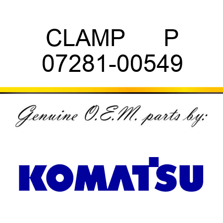 CLAMP      P 07281-00549