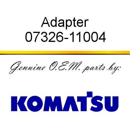 Adapter 07326-11004