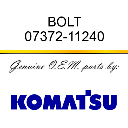 BOLT 07372-11240