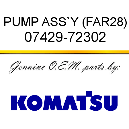 PUMP ASS`Y (FAR28) 07429-72302