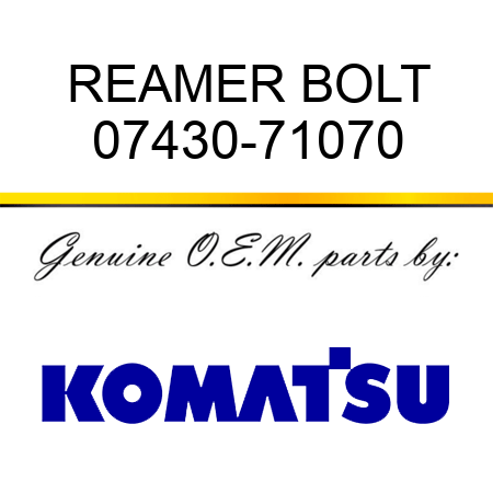 REAMER BOLT 07430-71070
