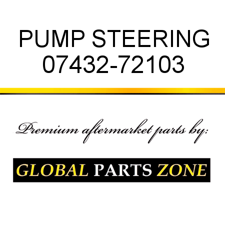 PUMP, STEERING 07432-72103