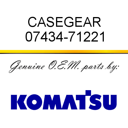 CASE,GEAR 07434-71221