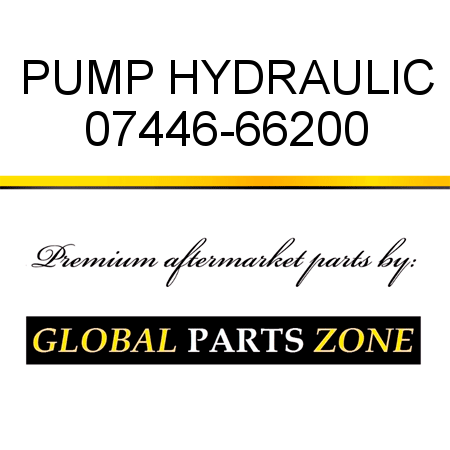 PUMP, HYDRAULIC 07446-66200