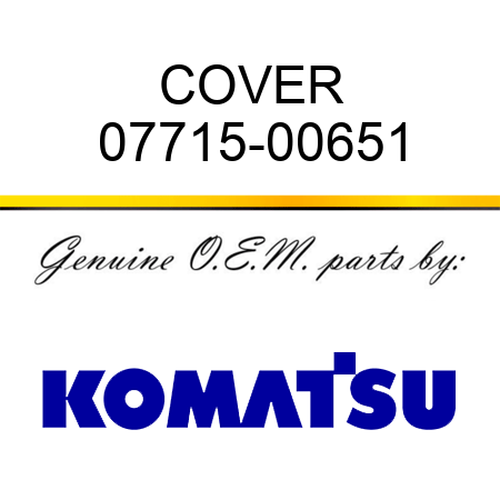 COVER 07715-00651