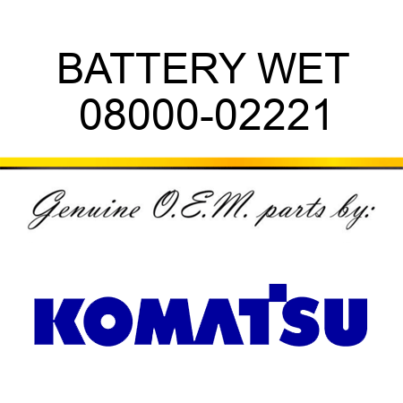 BATTERY WET 08000-02221
