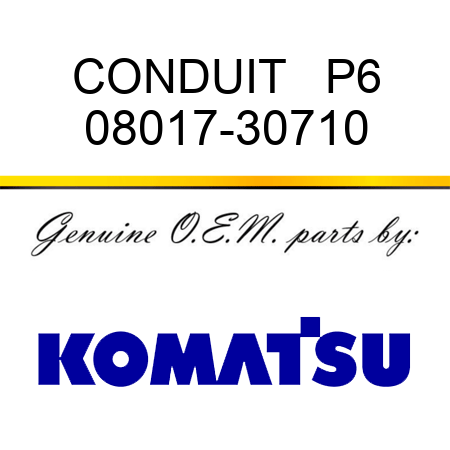 CONDUIT   P6 08017-30710