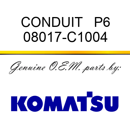 CONDUIT   P6 08017-C1004
