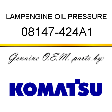 LAMP,ENGINE OIL PRESSURE 08147-424A1