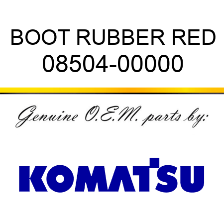 BOOT, RUBBER RED 08504-00000