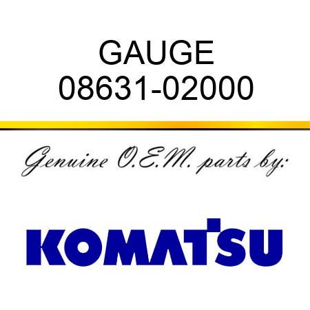 GAUGE 08631-02000