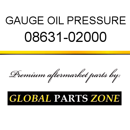 GAUGE, OIL PRESSURE 08631-02000