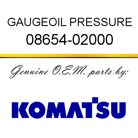 GAUGE,OIL PRESSURE 08654-02000