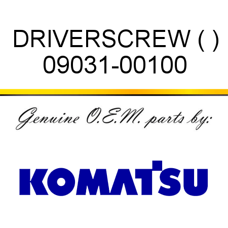 DRIVER,SCREW (+) 09031-00100