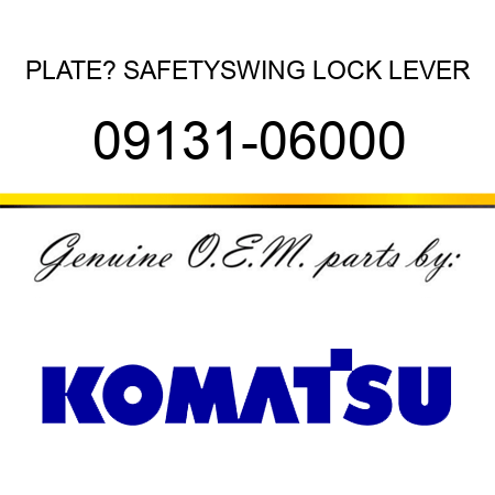 PLATE? SAFETY,SWING LOCK LEVER 09131-06000