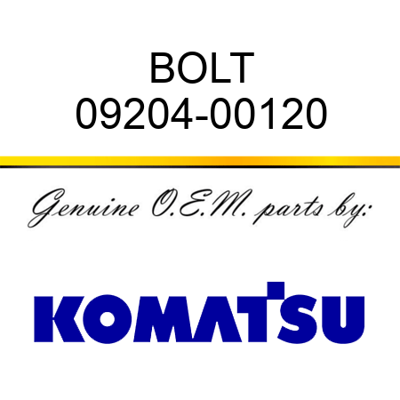 BOLT 09204-00120