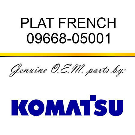 PLAT FRENCH 09668-05001