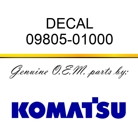 DECAL 09805-01000