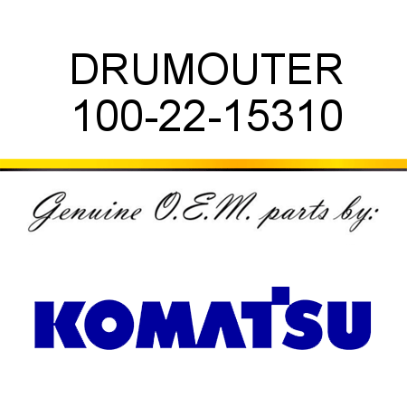 DRUM,OUTER 100-22-15310