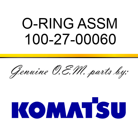 O-RING ASSM 100-27-00060