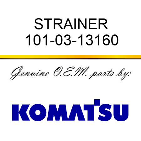 STRAINER 101-03-13160