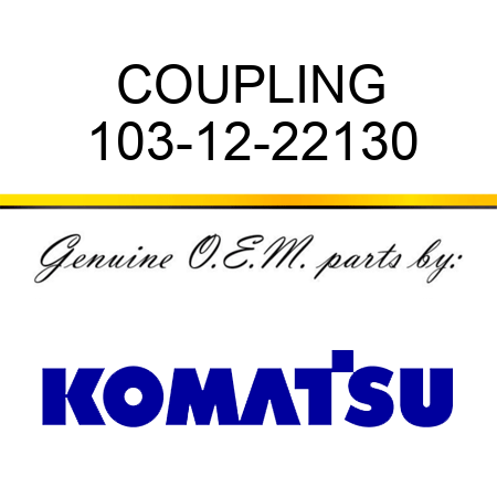 COUPLING 103-12-22130